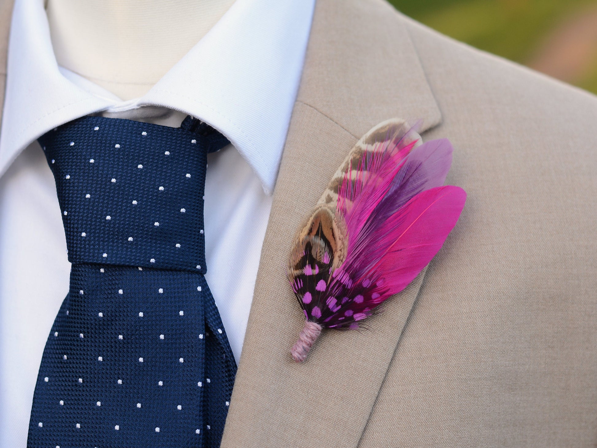 Pink and Mauve Hen Pheasant Feather Hat Pin | Feather Brooch | Feather Boutonniere |