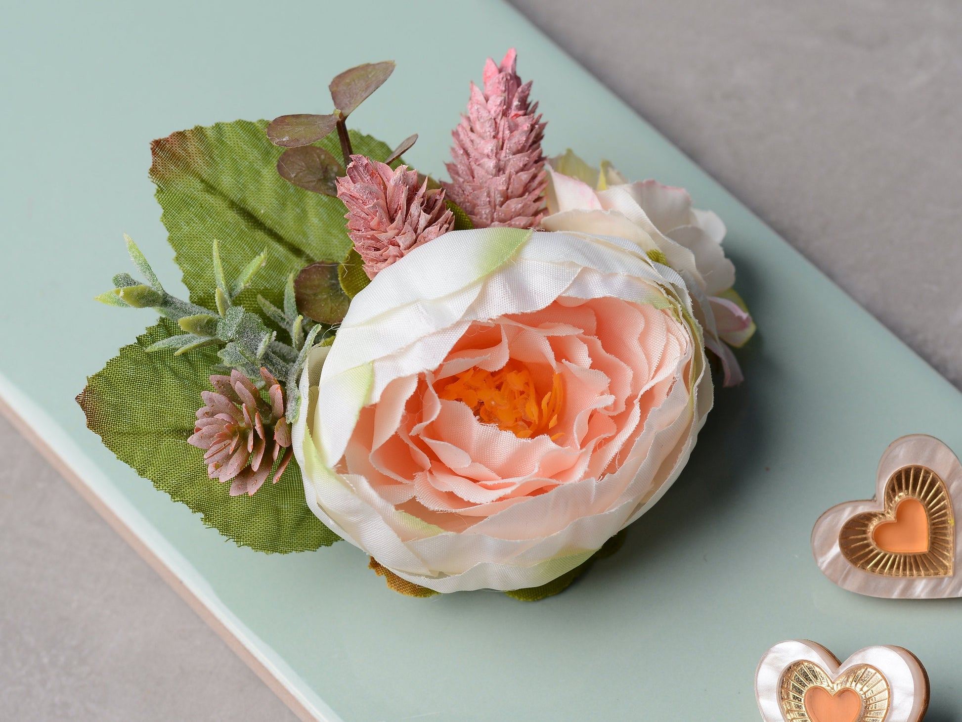 Blush Pink Ranunculus Flower Hair Clip | Bridal Hair Clip | Bridesmaid Hair Clip | Flower Headpiece | Blush Flower Hair Clip