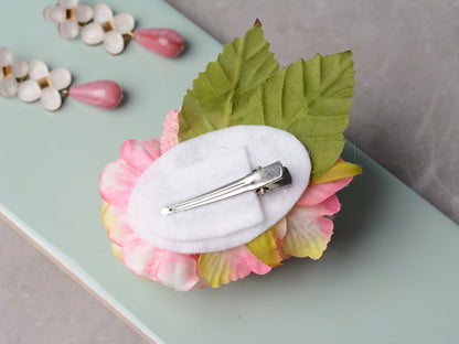 Vintage Pink Roses Flower Hair Clip | Silk Flower Hair Clip | Bridal Hair Clip | Bridesmaids Hair Clip | Flower Girl