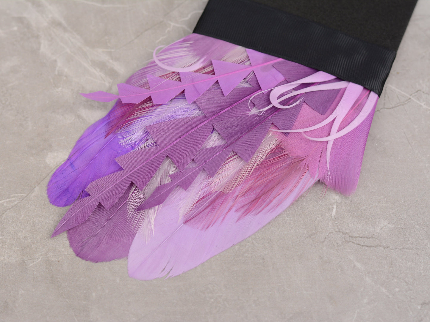 Shades of Purple Feather Pocket Square No.210 | Suit Accessory | Feather Neck Tie | Grooms Outfit | Groomsmen Gift | Wedding