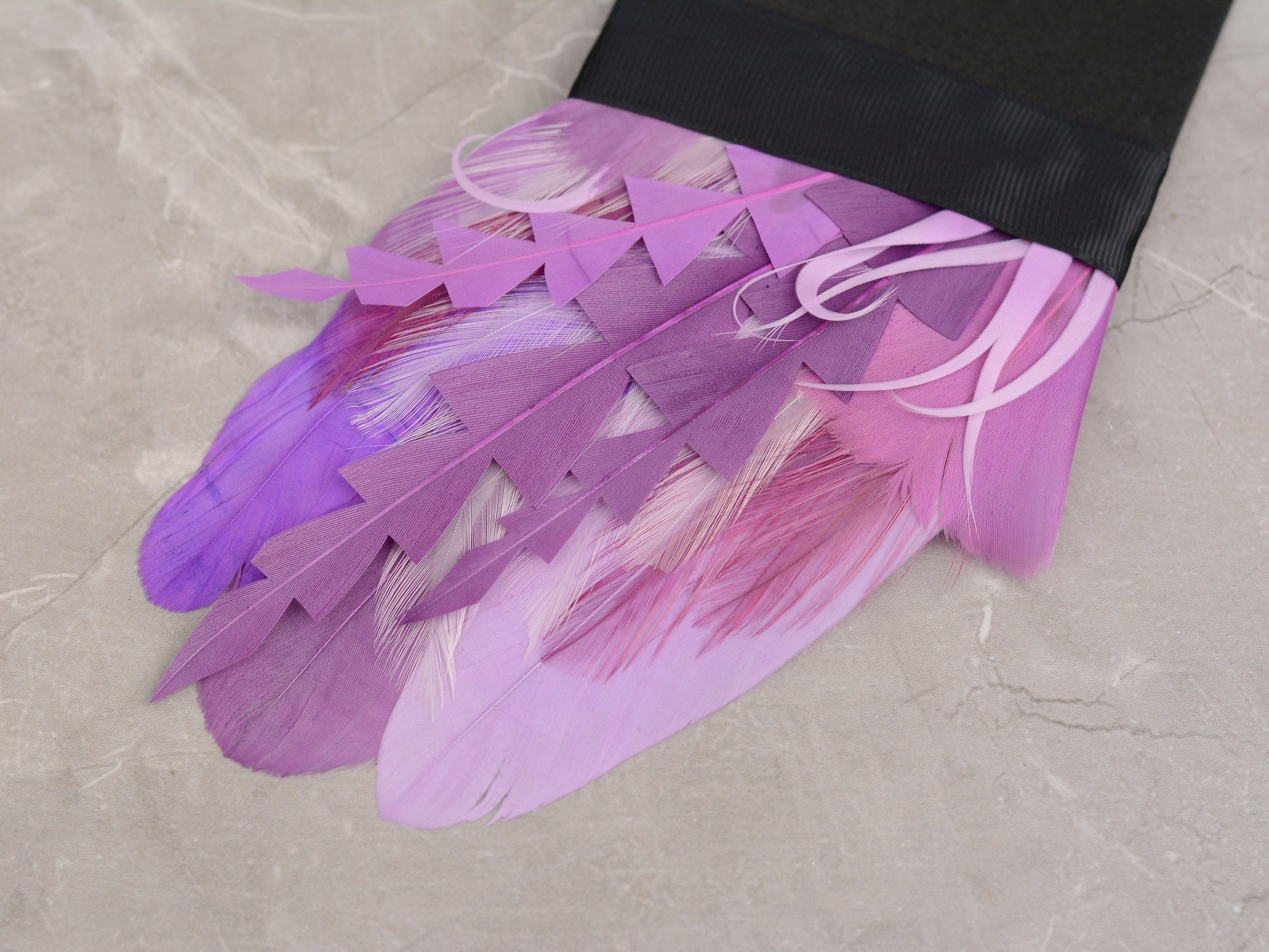 Shades of Purple Feather Pocket Square No.210 | Suit Accessory | Feather Neck Tie | Grooms Outfit | Groomsmen Gift | Wedding