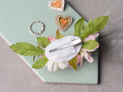 Blush Pink Rose Hair Clip | Bridal Headpiece | Floral Headpiece | Bridal Hair Clip | Flower Headpiece | Flower Hair Clip