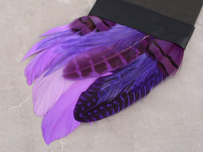Shades of Violet Purple Feather Pocket Square No.216 | Suit Accessory