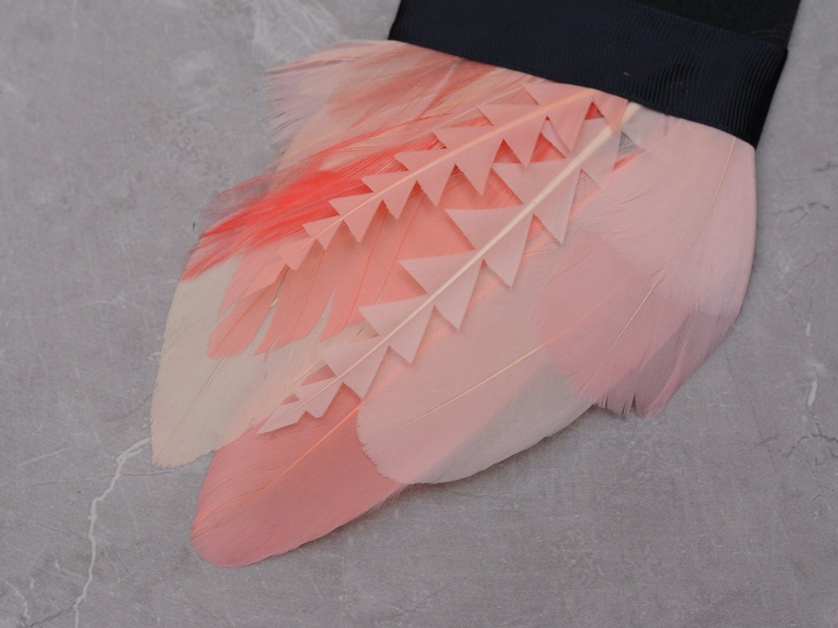 Ombre Ivory and Blush Pink Feather Pocket Square No.273 | Suit Accessory | Feather Neck Tie | Grooms Outfit | Groomsmen Gift | Wedding