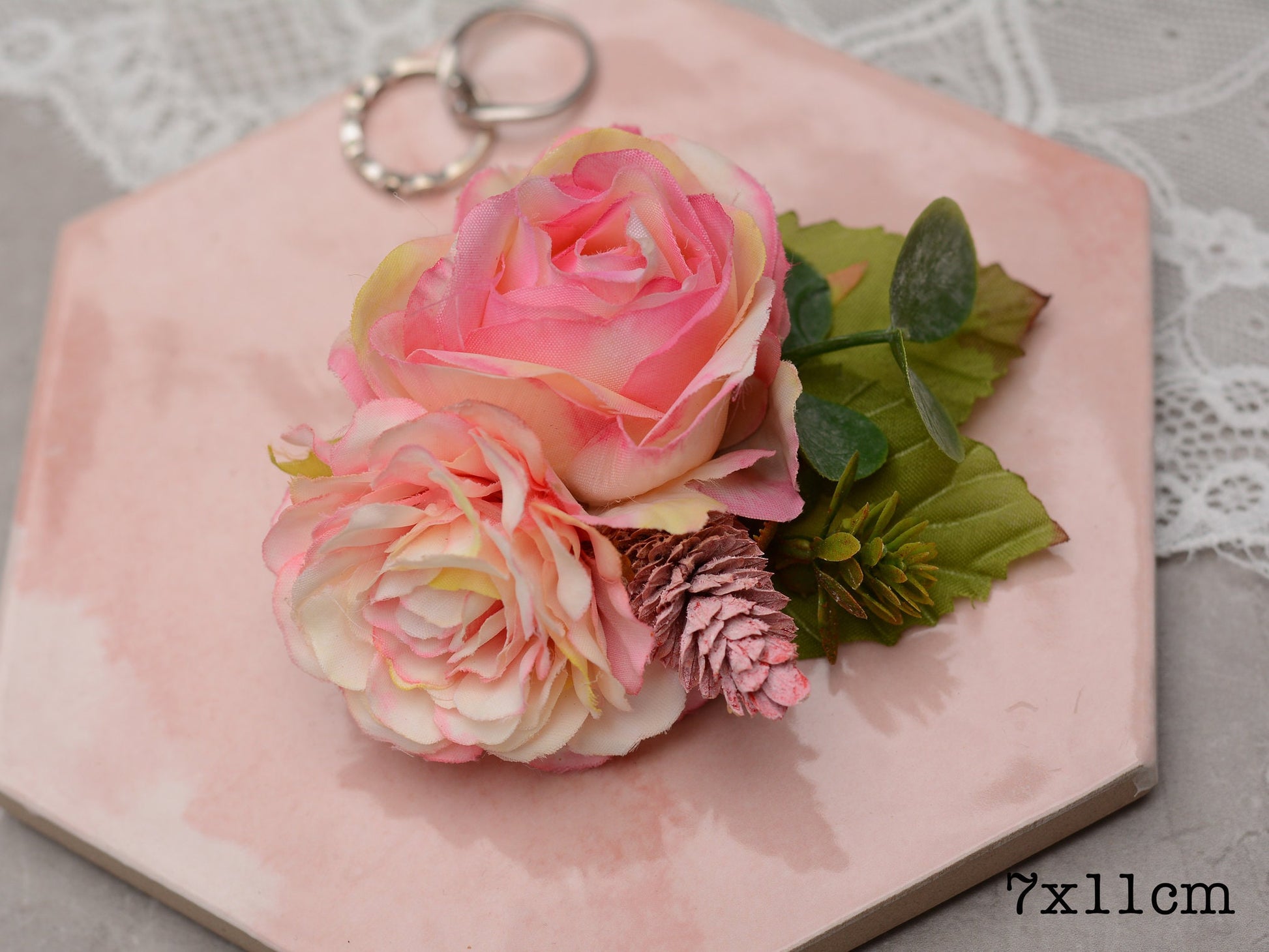 Vintage Pink Roses Flower Hair Clip | Silk Flower Hair Clip | Bridal Hair Clip | Bridesmaids Hair Clip | Flower Girl