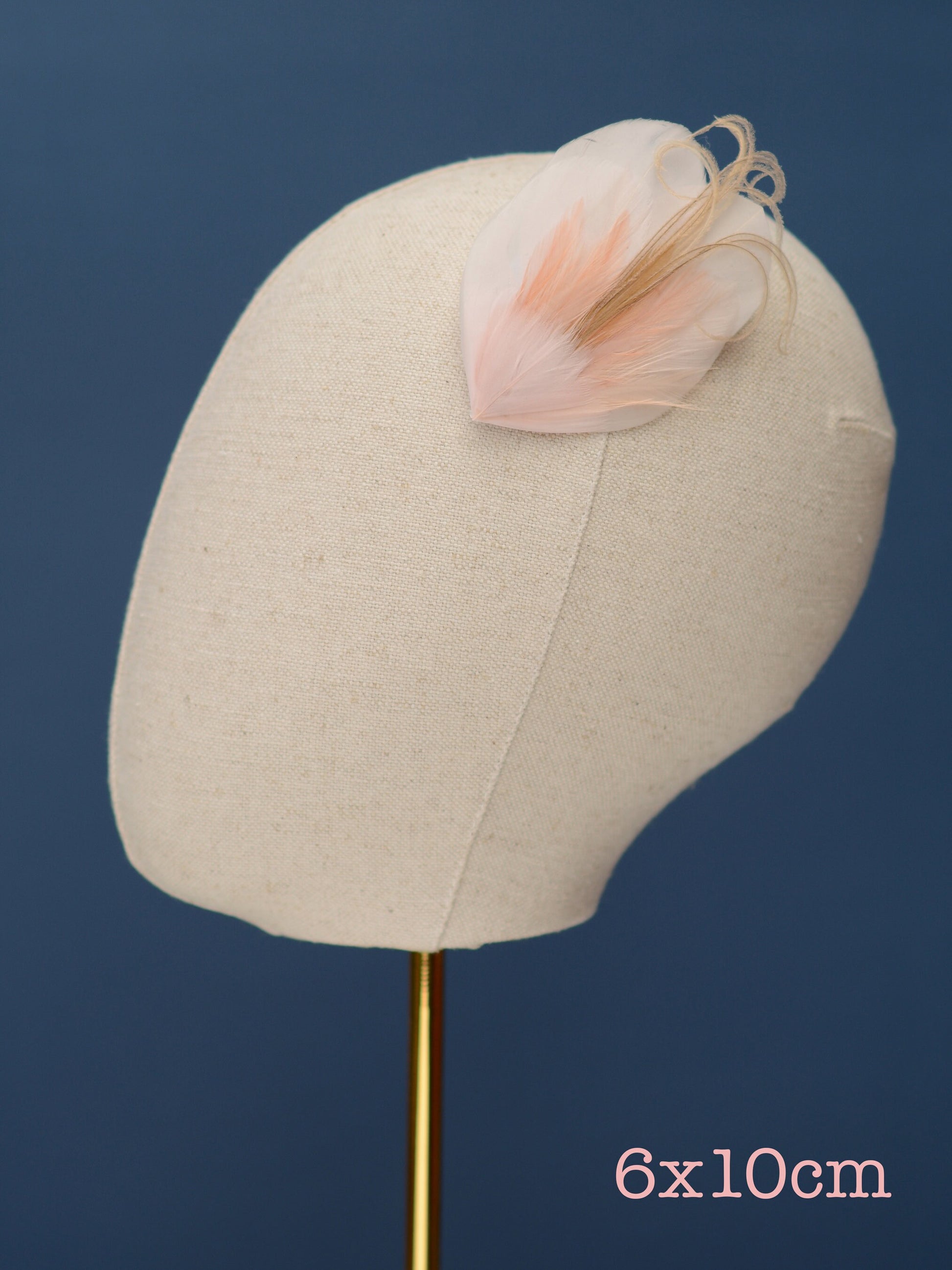 Feather Hair Clip in Blush Pink | Feather Fascinator | Feather Headpiece | Bridal Hair Clip | Bridesmaids Hair Clip