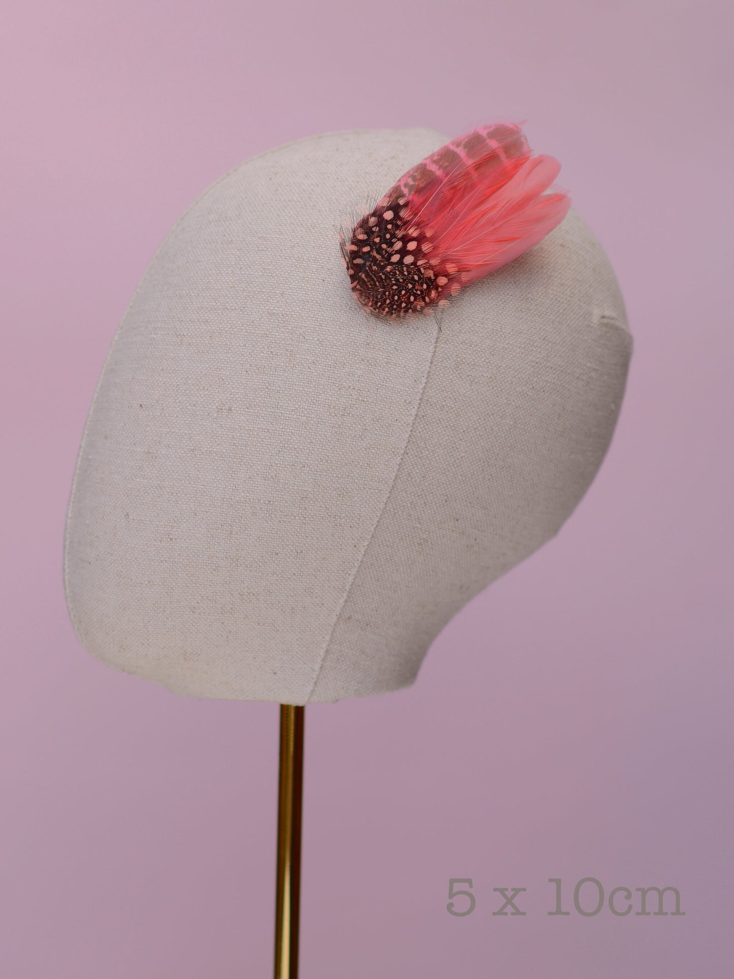 Coral and Blush Pink Feather Hair Clip | Pink Feather Fascinator | Pink Feather Headpiece
