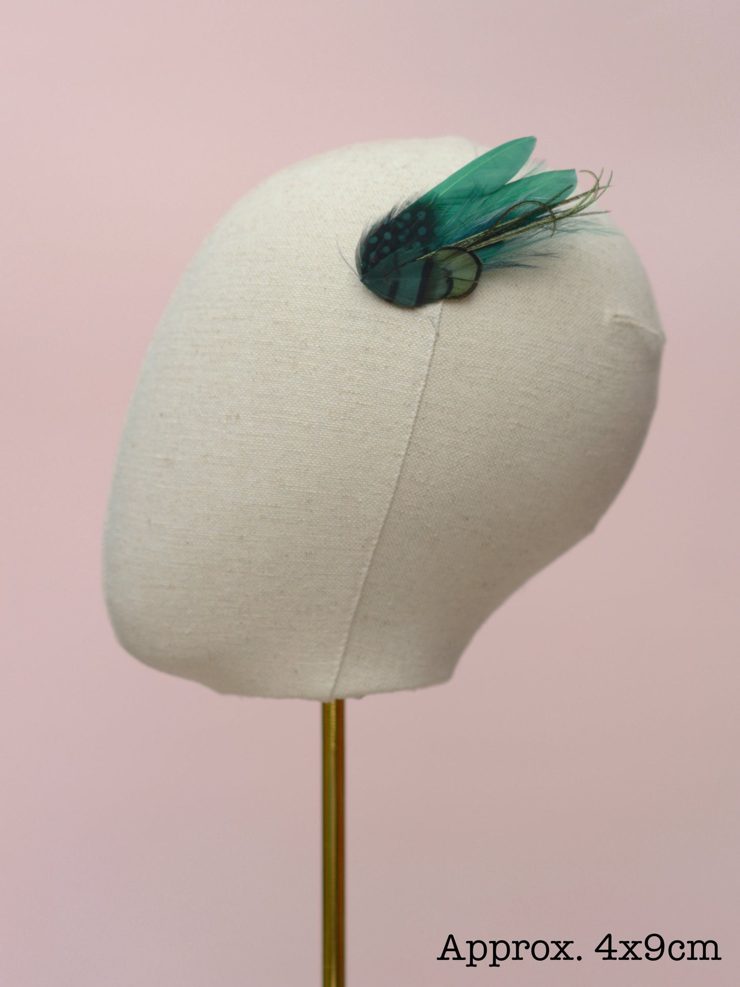 Small Green Feather Hair Clip | Pheasant Feather Hair Clip | Feather Fascinator | Bridal | Bridesmaid Hair Clip | Wedding Fascinator