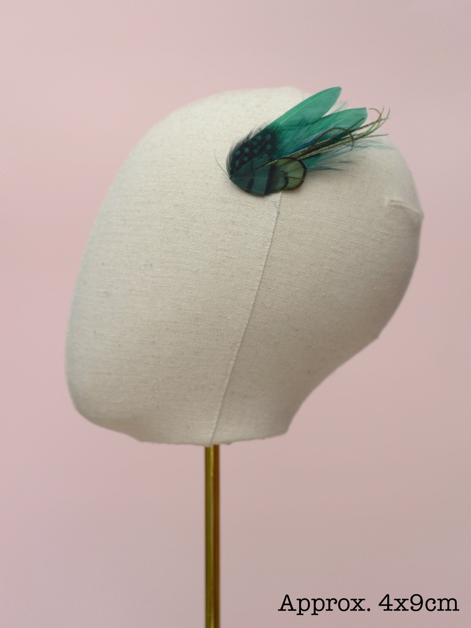 Small Green Feather Hair Clip | Pheasant Feather Hair Clip | Feather Fascinator | Bridal | Bridesmaid Hair Clip | Wedding Fascinator