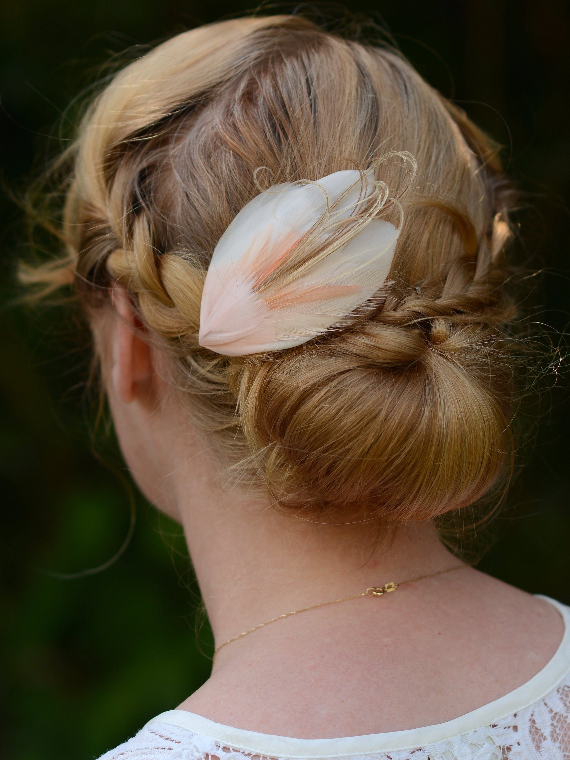 Feather Hair Clip in Blush Pink | Feather Fascinator | Feather Headpiece | Bridal Hair Clip | Bridesmaids Hair Clip