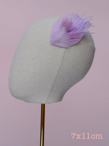 Feather Hair Clip in Pastel Lavender and Lilac | Feather Fascinator | Feather Headpiece | Bridal Hair Clip | Bridal Headpiece | Bridesmaids