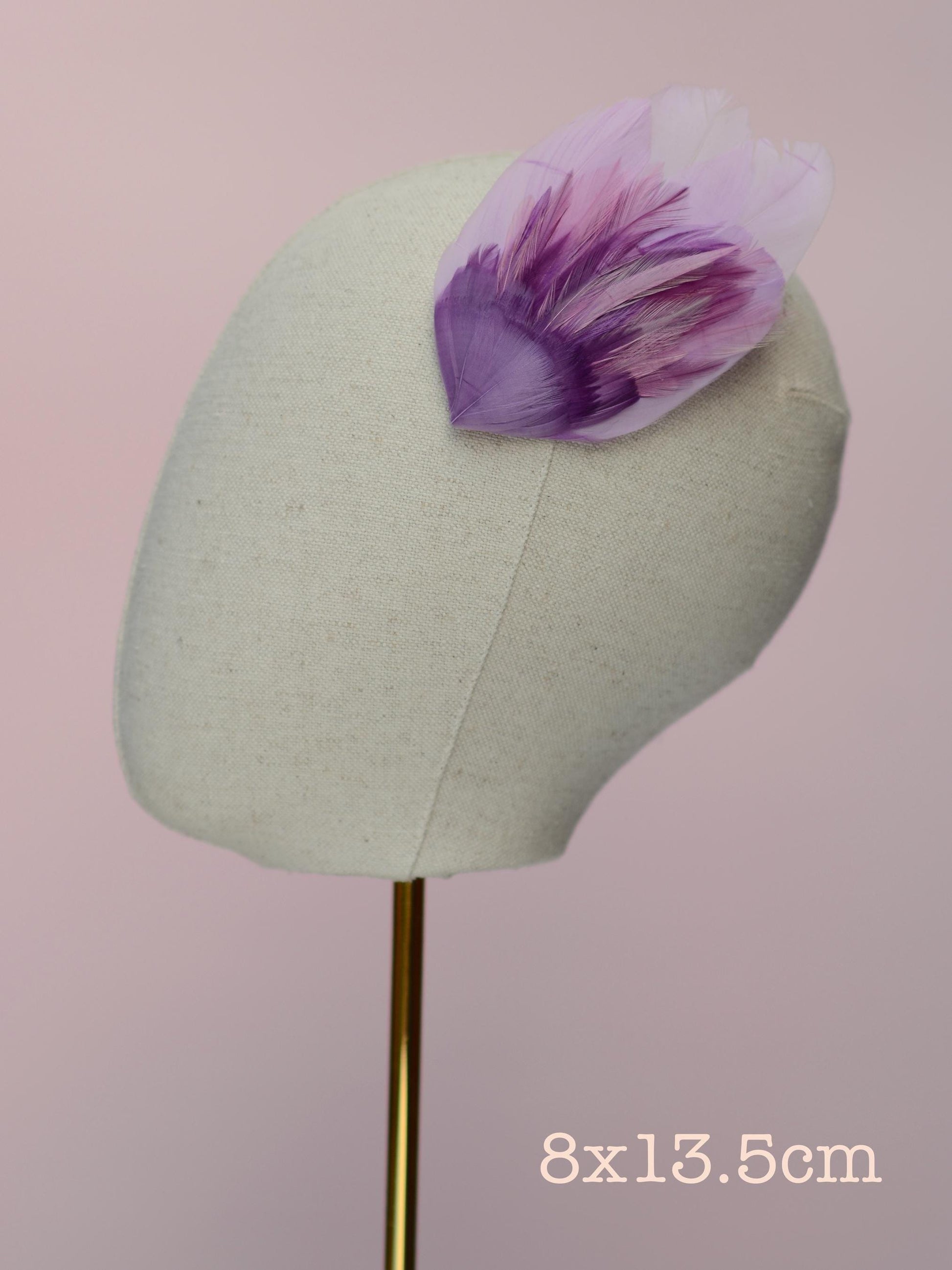 Unique Feather Hair Clip in Shades of Purple No.73, Feather Fascinator