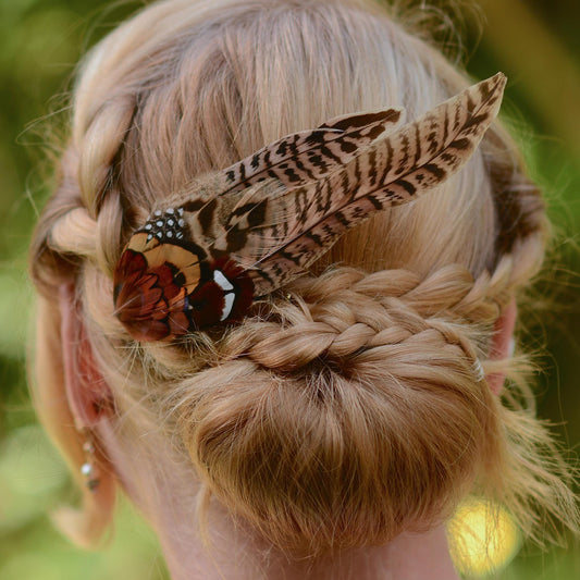 Pheasant Feather Hair Clip | Pheasant Feather Fascinator | Feather Headpiece | Bridesmaid Hair Clip | Wedding Fascinator