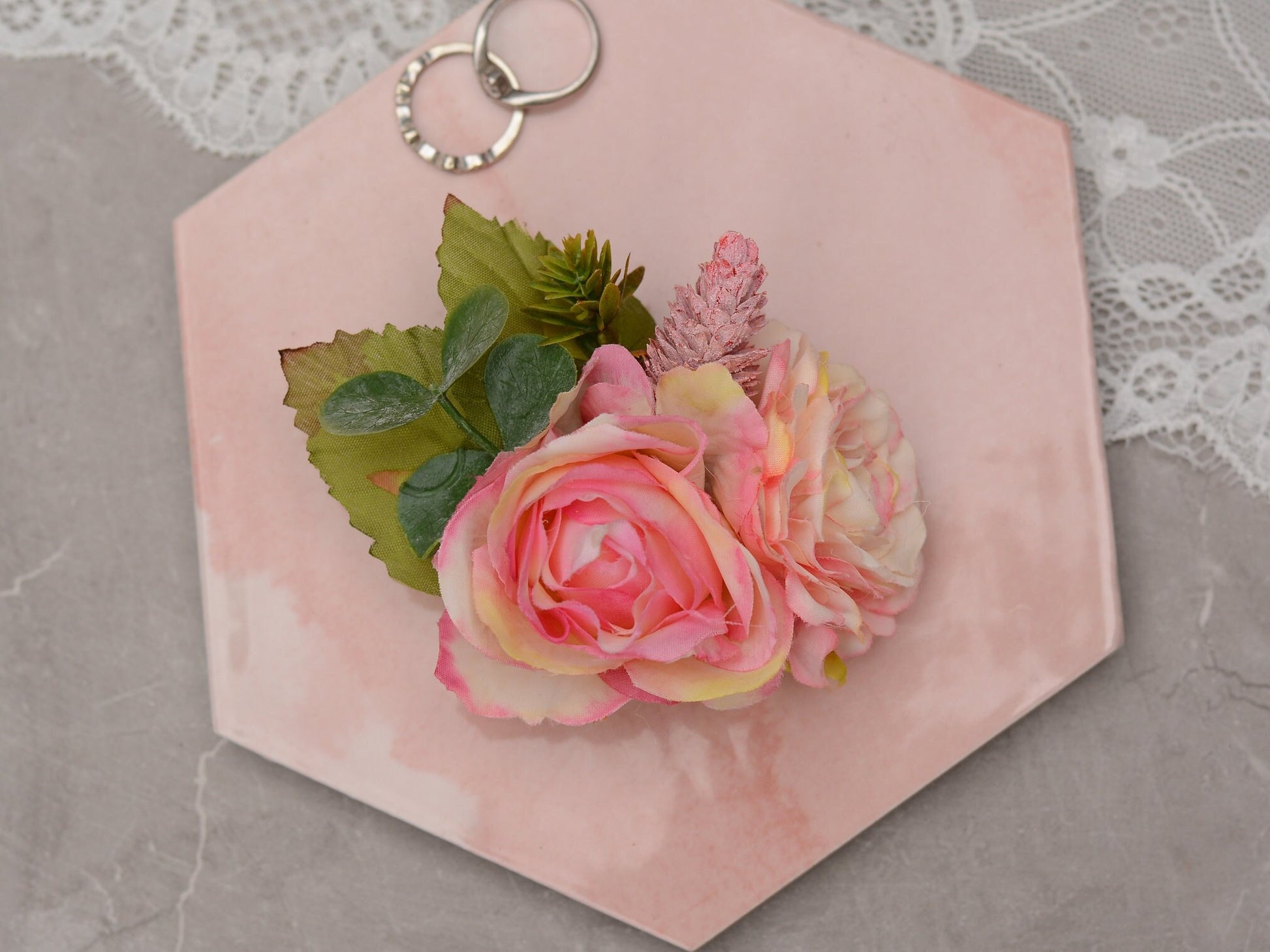 Vintage Pink Roses Flower Hair Clip | Silk Flower Hair Clip | Bridal Hair Clip | Bridesmaids Hair Clip | Flower Girl
