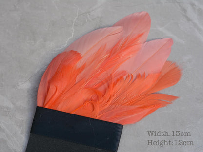 Flamingo Pink Feather Pocket Square No.281 | Suit Accessory | Feather Neck Tie | Grooms Outfit | Groomsmen Gift | Wedding