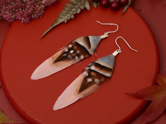 Blush Pink Feather Earrings | Pink Earrings | Festival Earrings | Feather Jewellery | Festival Jewellery | Bohemian | Drop Earrings