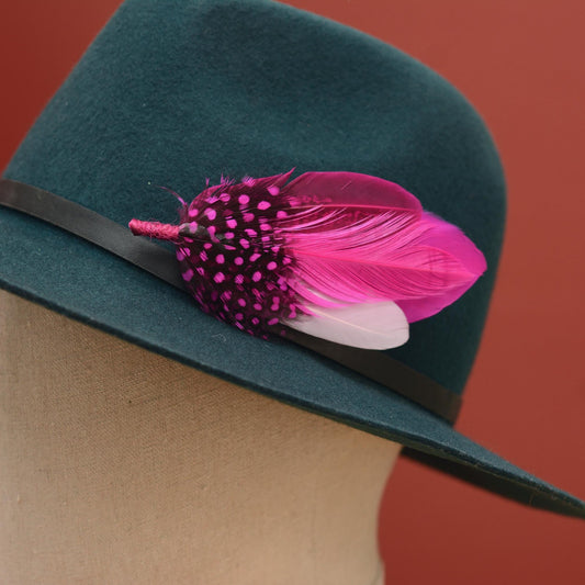 Ombre Pink Feather Lapel Pin Small no.315 | Pheasant Feather Boutonniere | Feather Brooch | Feather Hat Pin