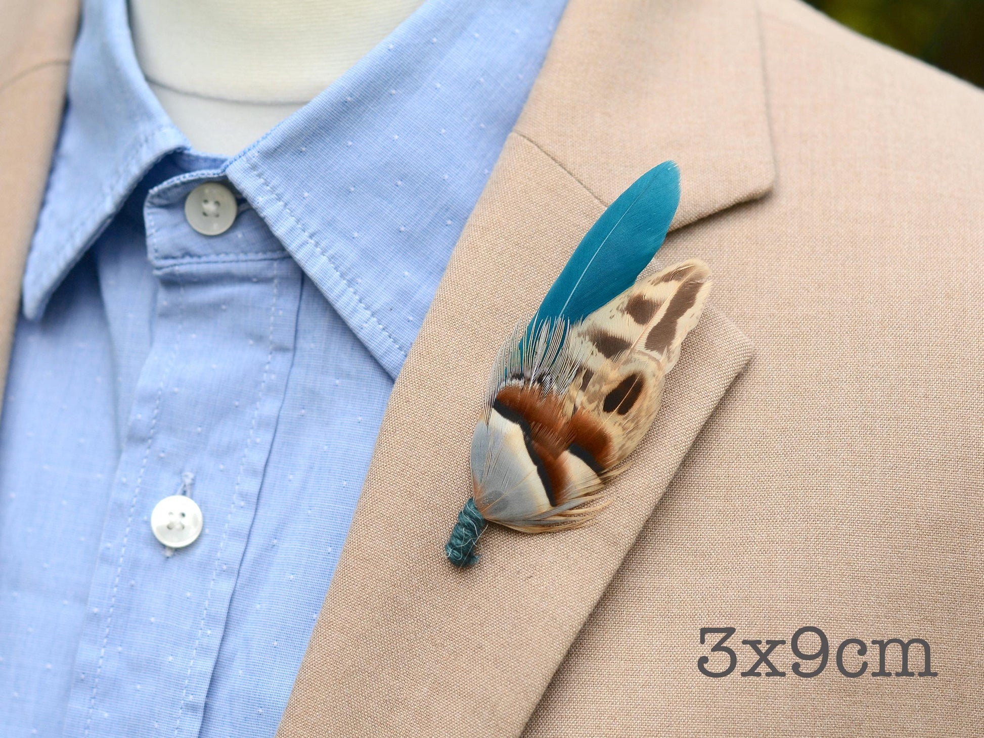 Feather Hair Clip in Teal Partridge and Pheasant | Pheasant Feather Fascinator | Feather Headpiece | Bridesmaid Hair Clip
