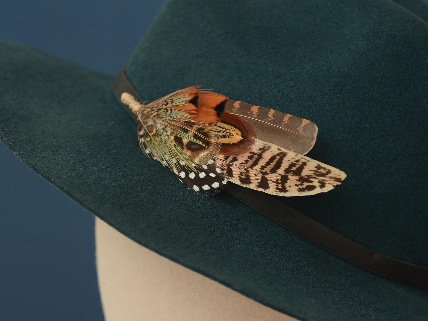 Natural Pheasant Feather Pin / Hat Pin | Pheasant Feather Boutonniere | Pheasant Feather Brooch