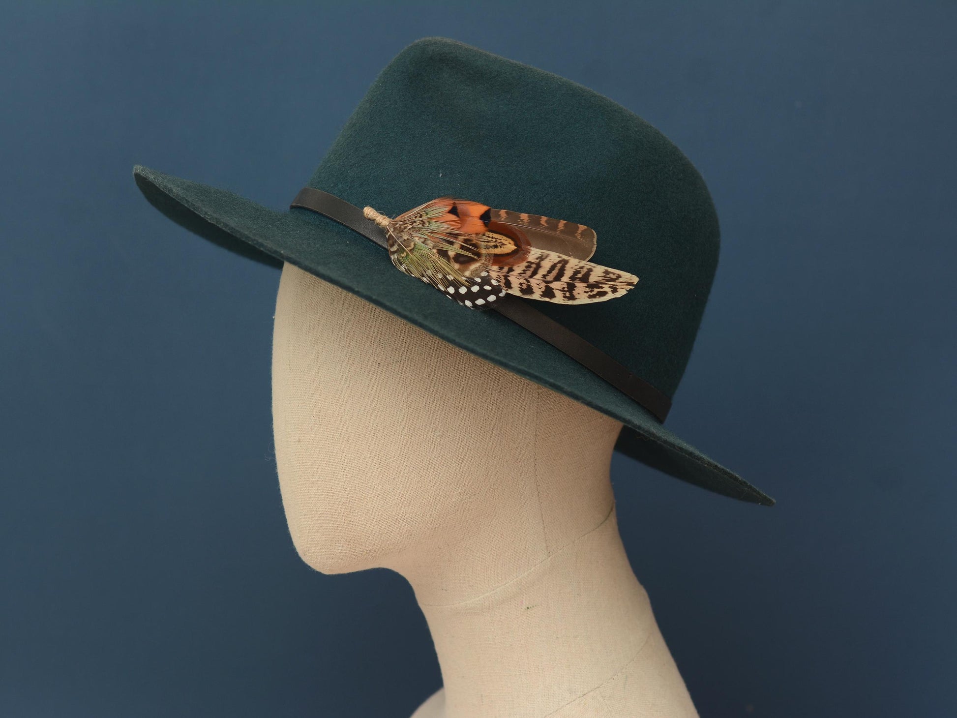 Natural Pheasant Feather Pin / Hat Pin | Pheasant Feather Boutonniere | Pheasant Feather Brooch