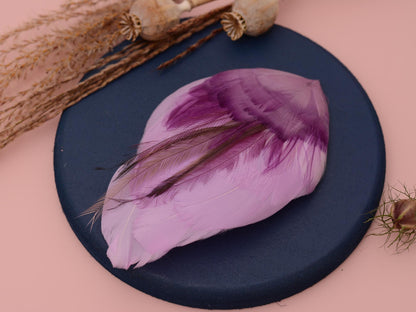 Feather Hair Clip in Ombre Lilac and Purple No.21 | Purple Feather Fascinator | Lilac Feather Headpiece | Wedding Fascinator | Bridal