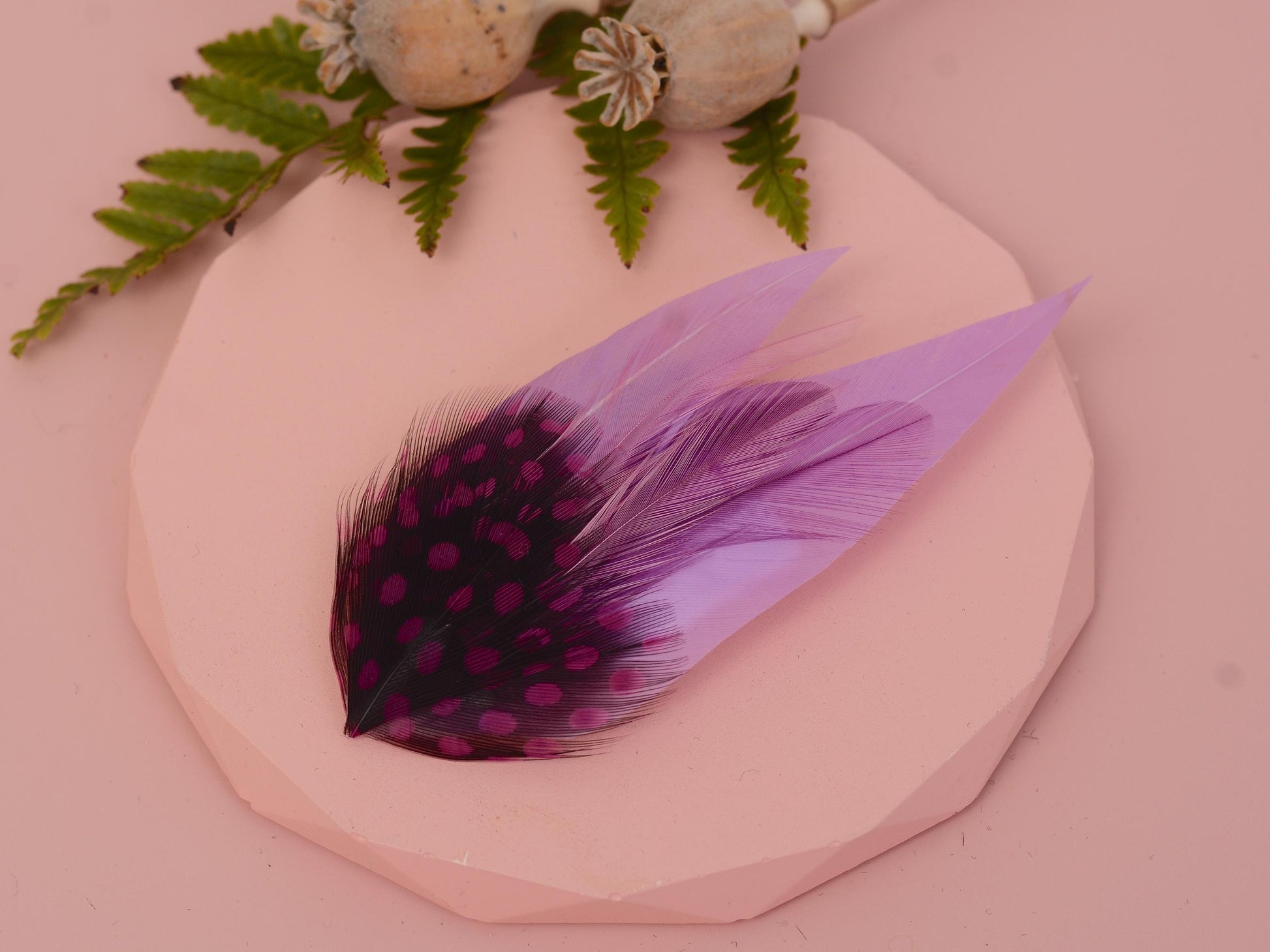Small Feather Hair Clip in Pastel Lavender and Mauve | Feather Fascinator | Feather Headpiece | Bridal Hair Clip | Bridesmaids