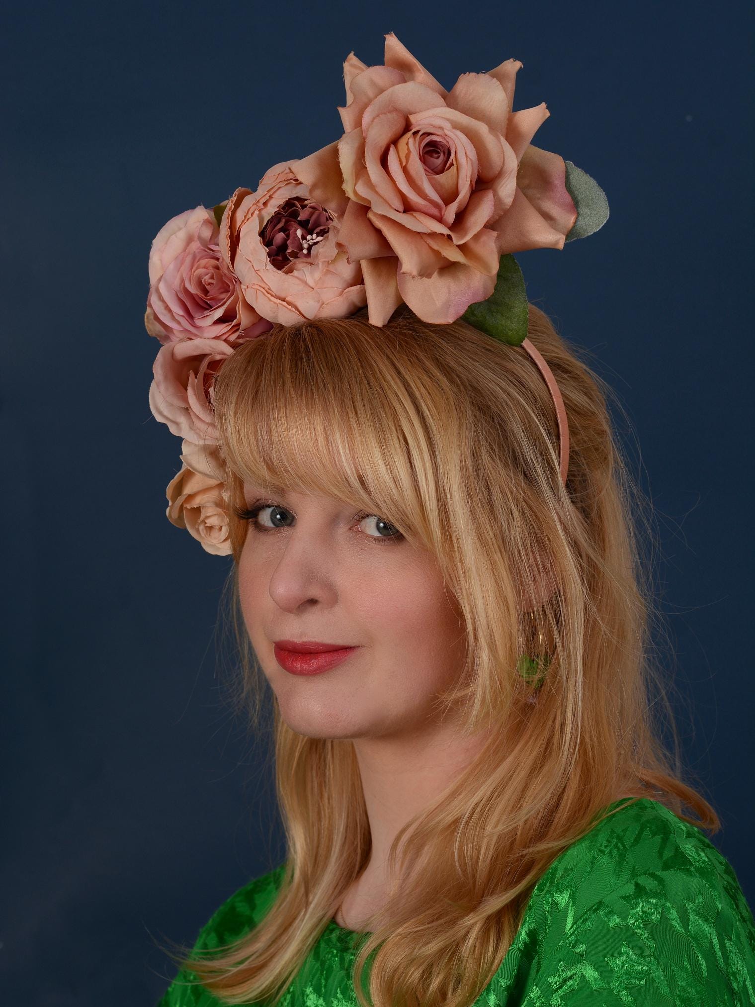 Floating Blush Pink Ombre Roses Headpiece | Flower Crown | Flower Headband | Wedding Headpiece | Races Headpiece