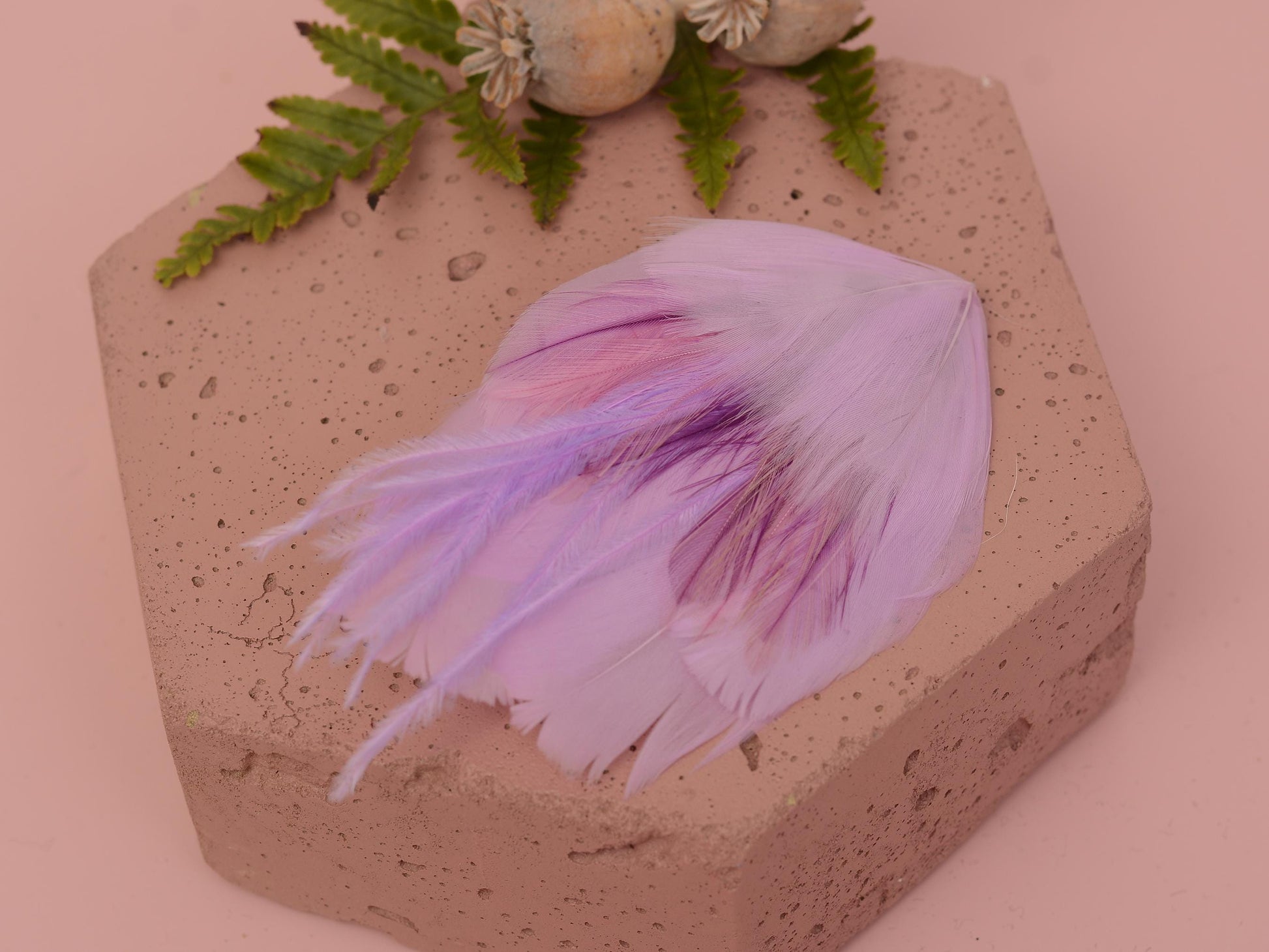 Feather Hair Clip in Pastel Lavender and Lilac | Feather Fascinator | Feather Headpiece | Bridal Hair Clip | Bridal Headpiece | Bridesmaids