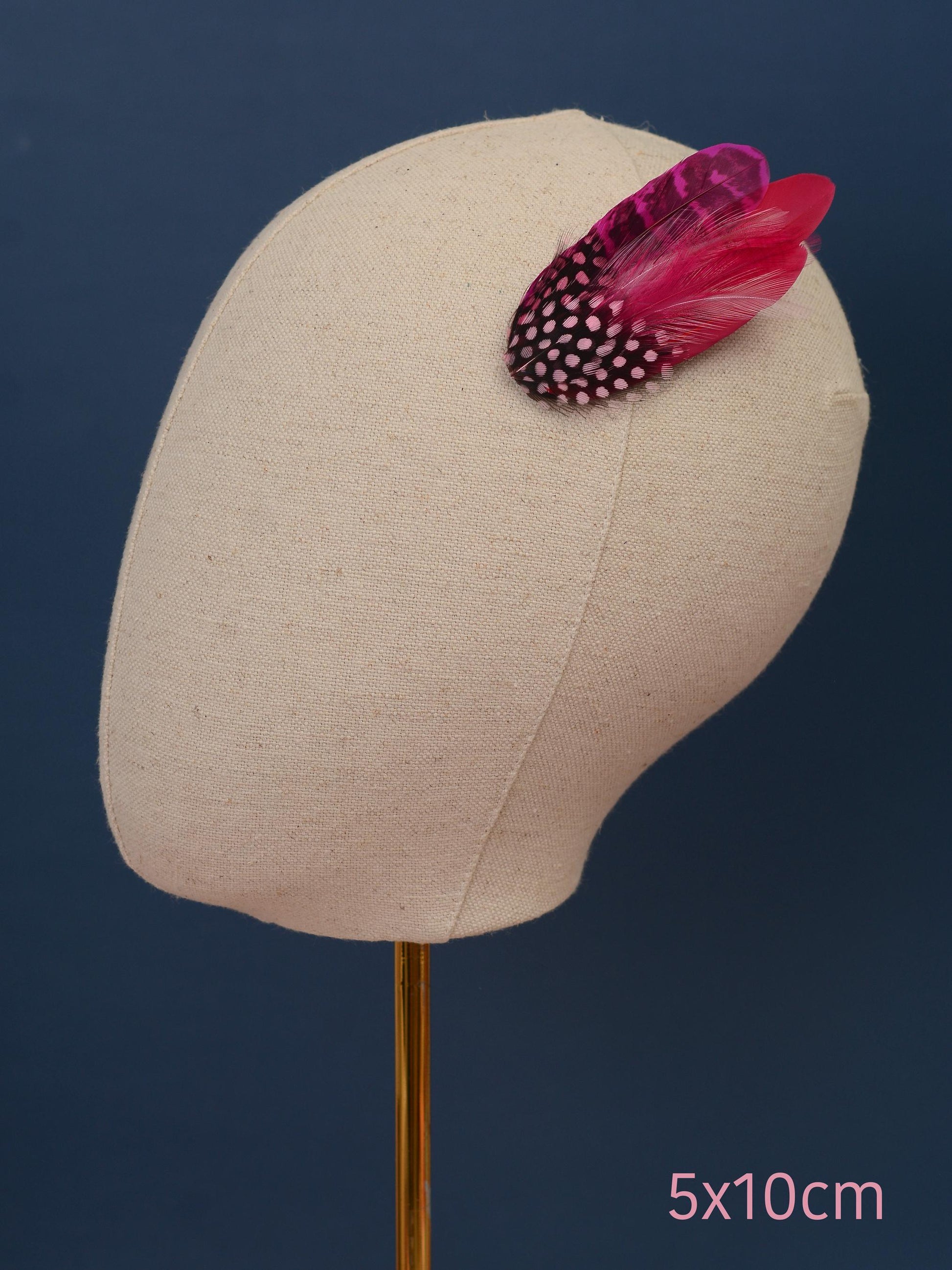 Shades of Pink Feather Hair Clip No.121 | Pink Feather Fascinator | Pink Feather Headpiece