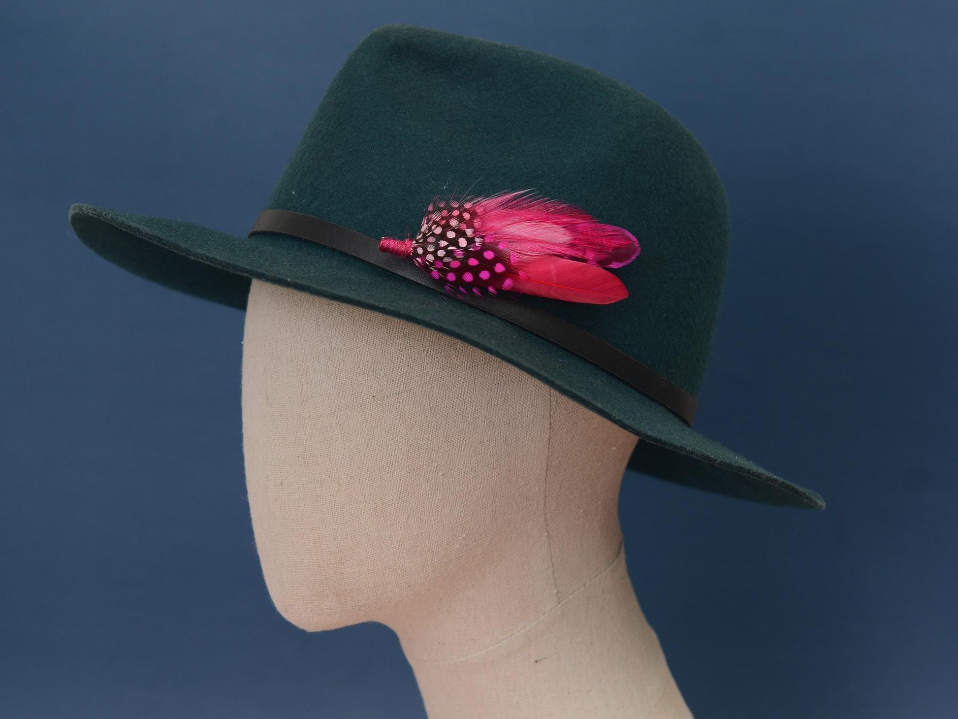 Bright Pink Feather Brooch No.121 | Feather Boutonniere | Feather Hat Pin Feather Lapel Pin