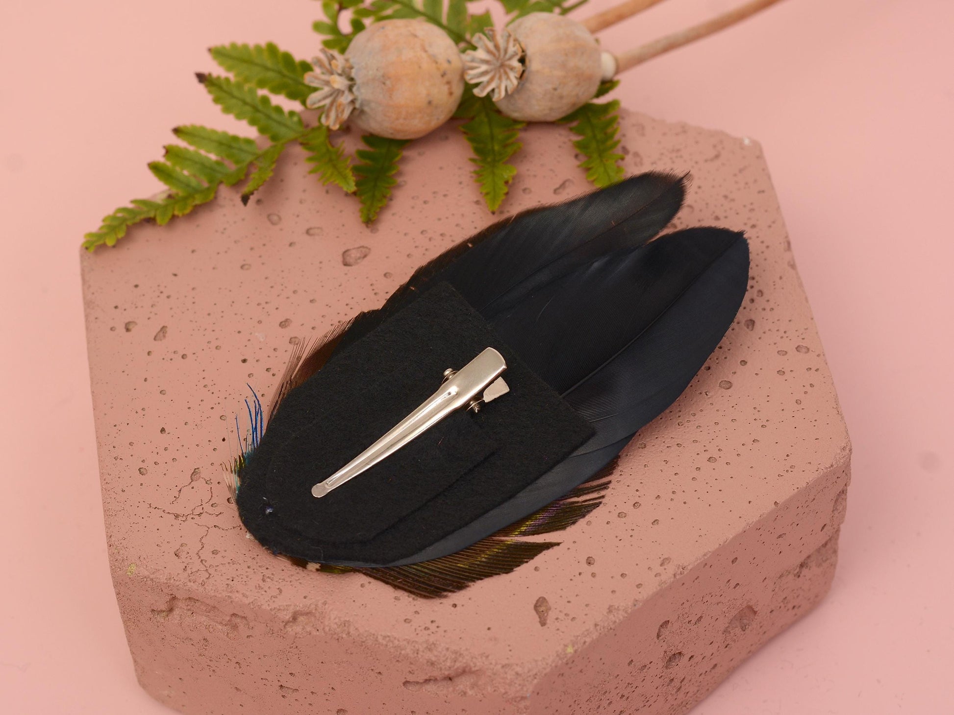 Peacock Feather Hair Clip | Peacock Feather Fascinator | Peacock Feather Headpiece | Bridal Hair Clip | Bridesmaid Hair Clip | Wedding