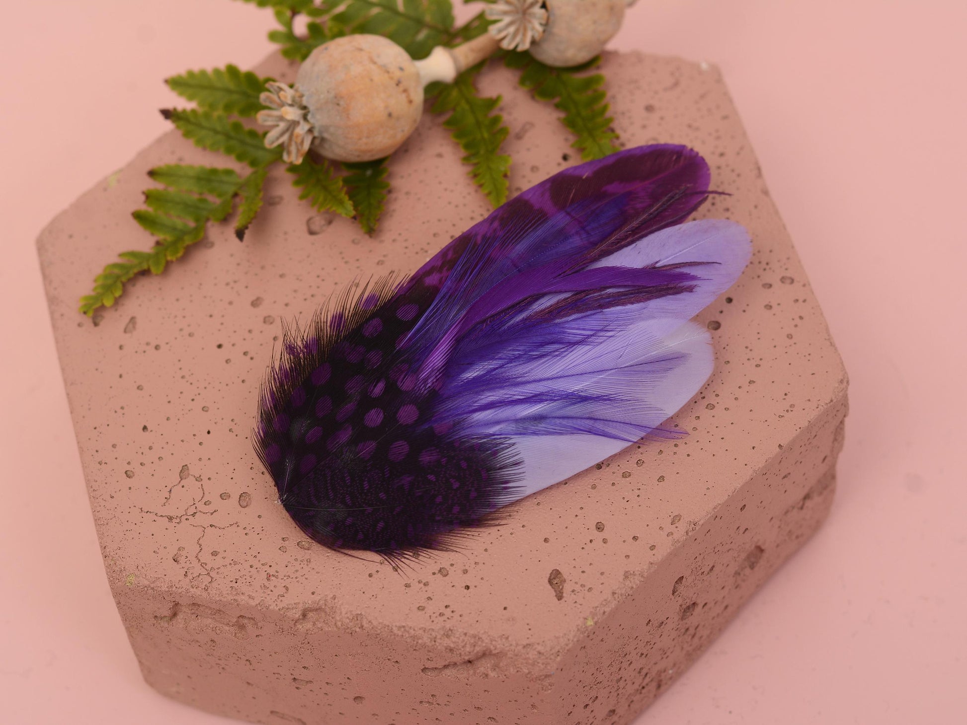 Purple Feather Hair Clip, Purple Feather Fascinator