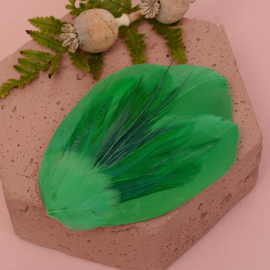 Feather Hair Clip in Emerald Green | Feather Fascinator | Feather Headpiece | Bridal Hair Clip | Bridesmaids Hair Clip