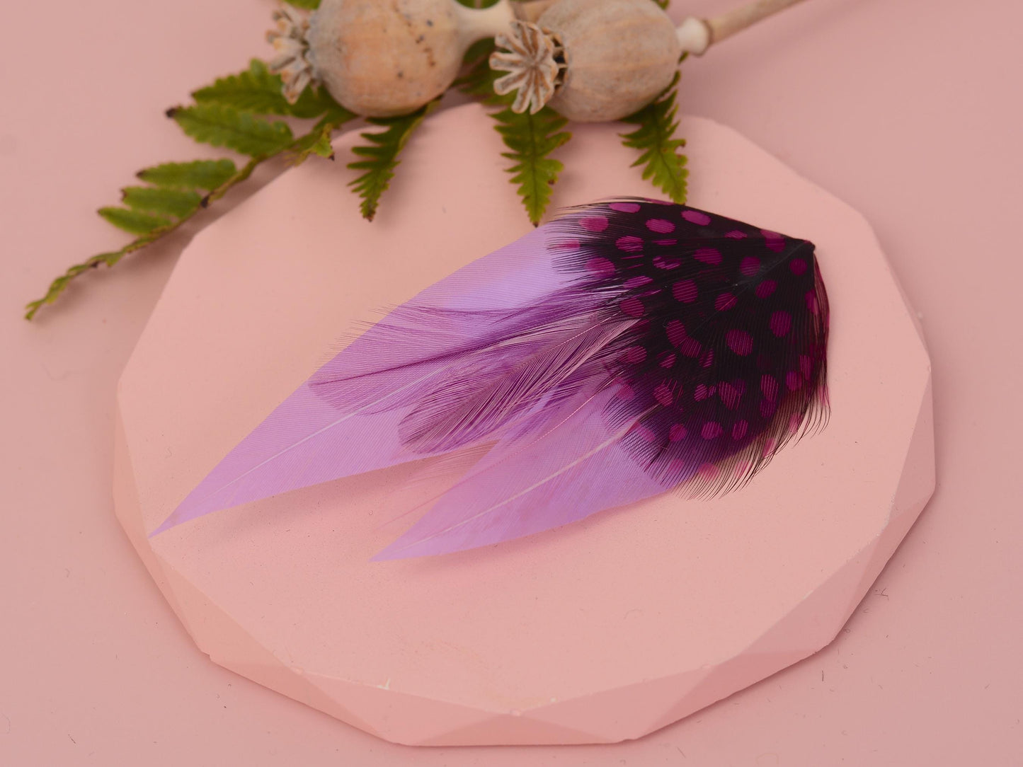 Small Feather Hair Clip in Pastel Lavender and Mauve | Feather Fascinator | Feather Headpiece | Bridal Hair Clip | Bridesmaids