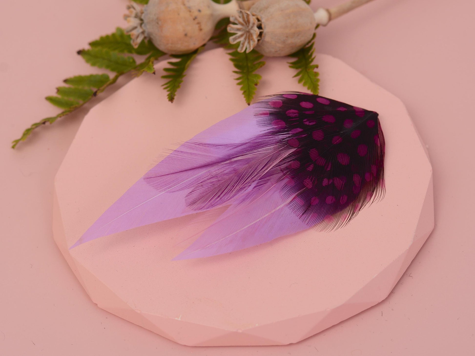 Small Feather Hair Clip in Pastel Lavender and Mauve | Feather Fascinator | Feather Headpiece | Bridal Hair Clip | Bridesmaids