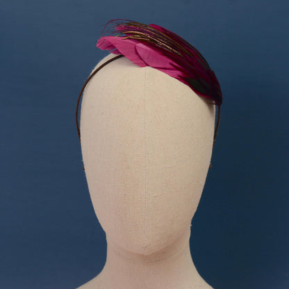 Plum Purple Feather Headband No.001 | Purple Feather Fascinator | Feather Headpiece