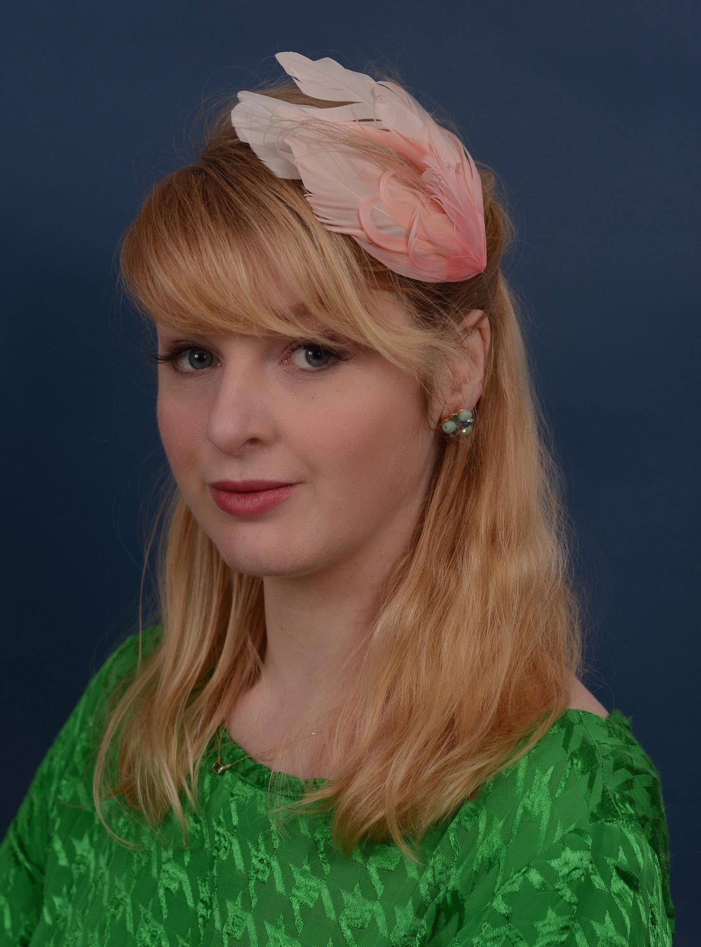 Ombre Blush Pink Feather Fascinator Headband No.008 | Pink Feather Headband | Pink Feather Headpiece