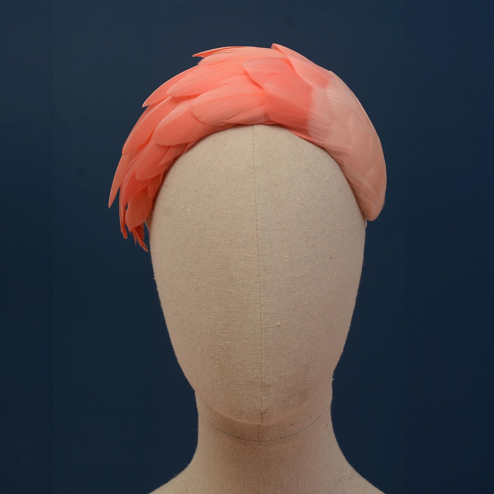 Luxury Flamingo Pink Goose Feather Bandeau Headband Fascinator | Feather Hat | Wedding Fascinator