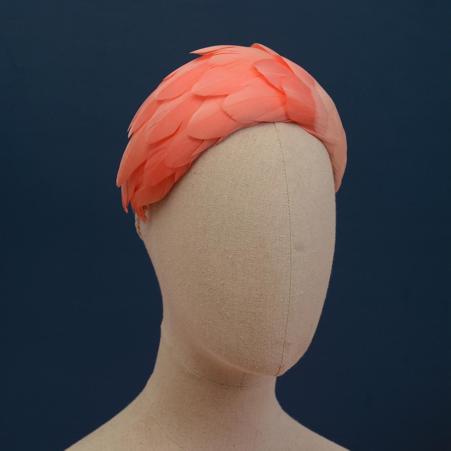 Luxury Flamingo Pink Goose Feather Bandeau Headband Fascinator | Feather Hat | Wedding Fascinator