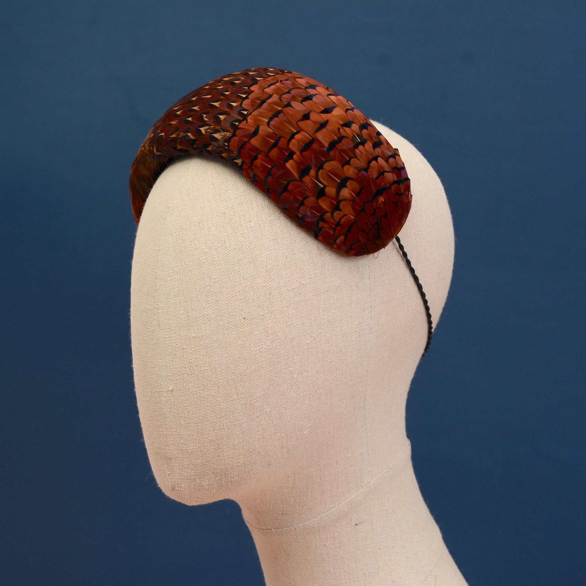 Copper Pheasant Feather Bandeau Headband Fascinator | Pheasant Feather Hat | Wedding Fascinator