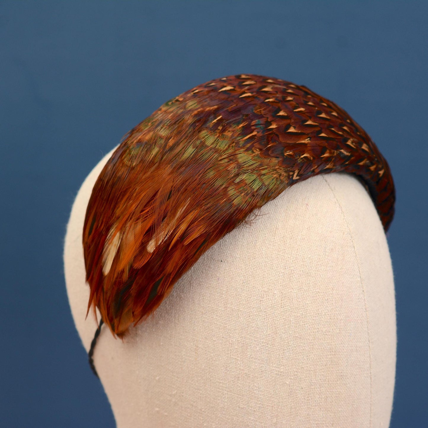 Copper Pheasant Feather Bandeau Headband Fascinator | Pheasant Feather Hat | Wedding Fascinator