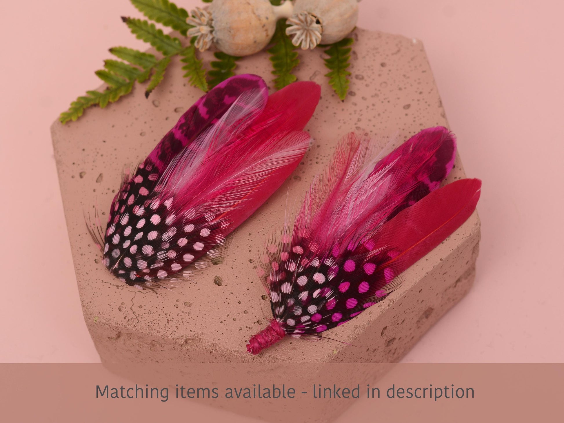 Shades of Pink Feather Hair Clip No.121 | Pink Feather Fascinator | Pink Feather Headpiece