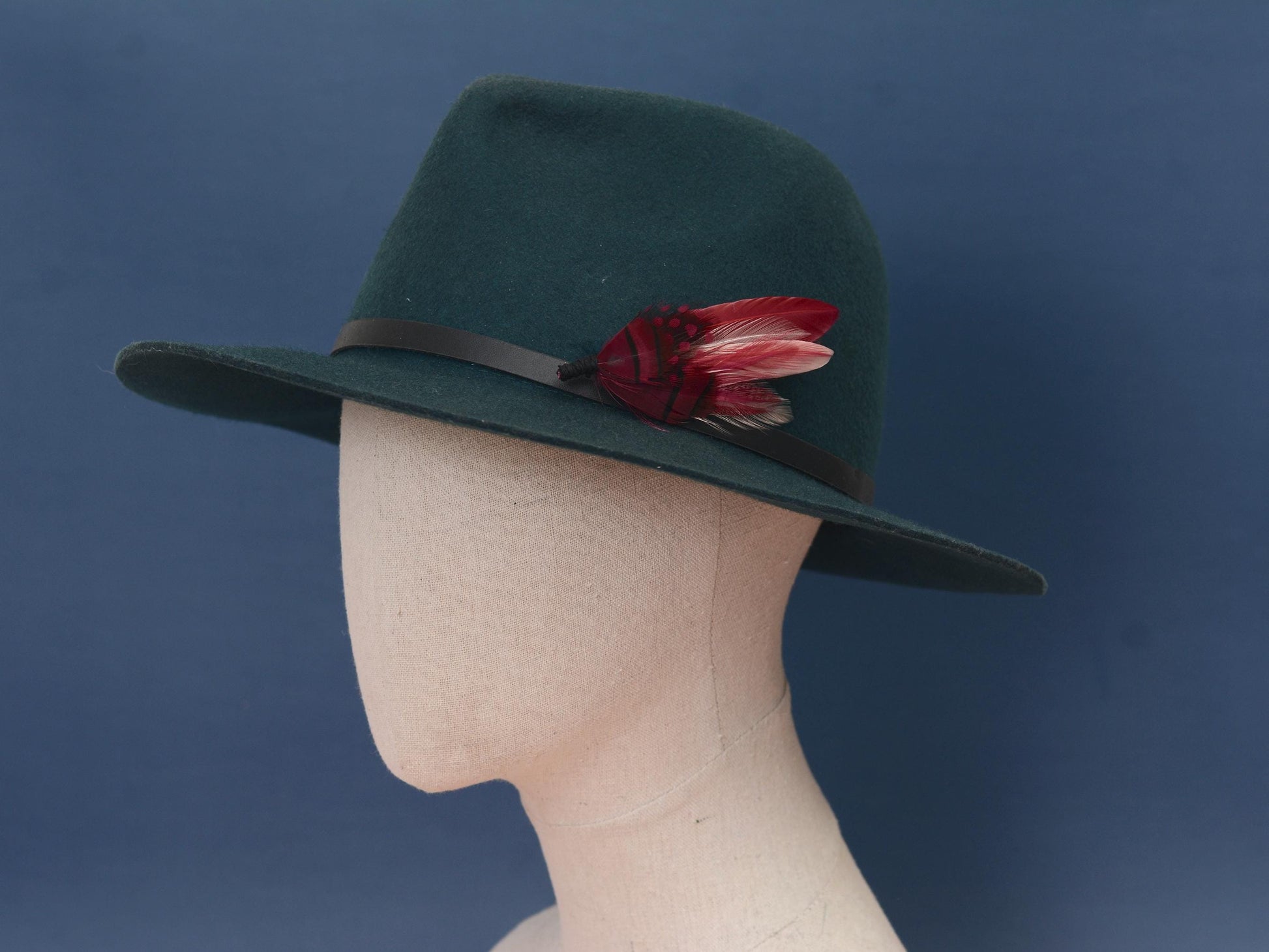Berry Burgundy and Blush Pink Boutonniere No.123 | Burgundy Feather Hat Pin | Feather Brooch | Feather Lapel Pin