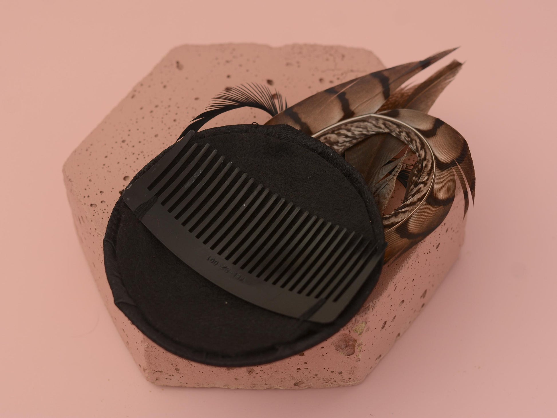 Black Pheasant Feather Fascinator | Black Feather Hat | Wedding Fascinator | Black Fascinator