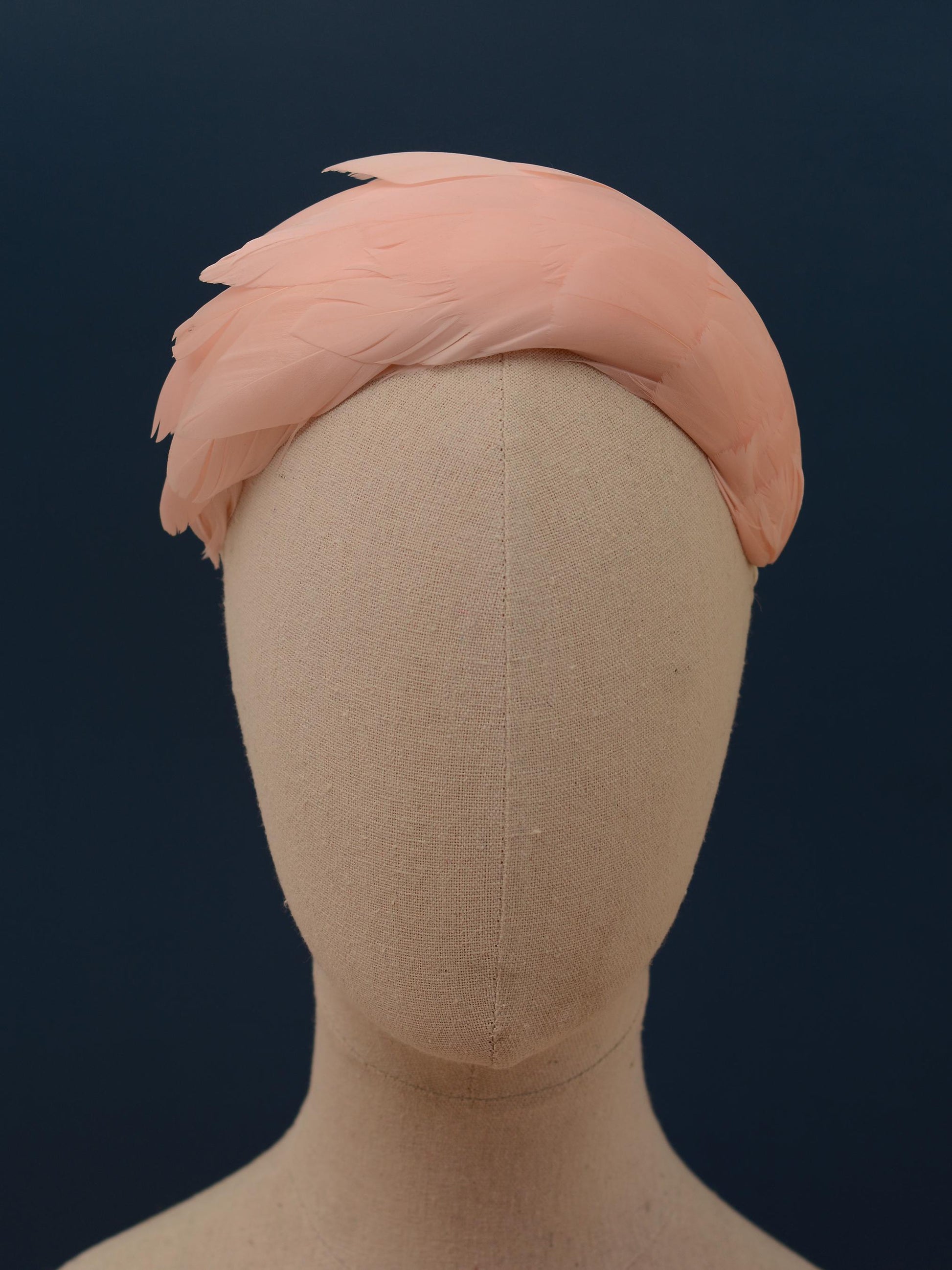 Luxury Blush Pink Goose Feather Bandeau Headband Fascinator | Feather Hat | Wedding Fascinator