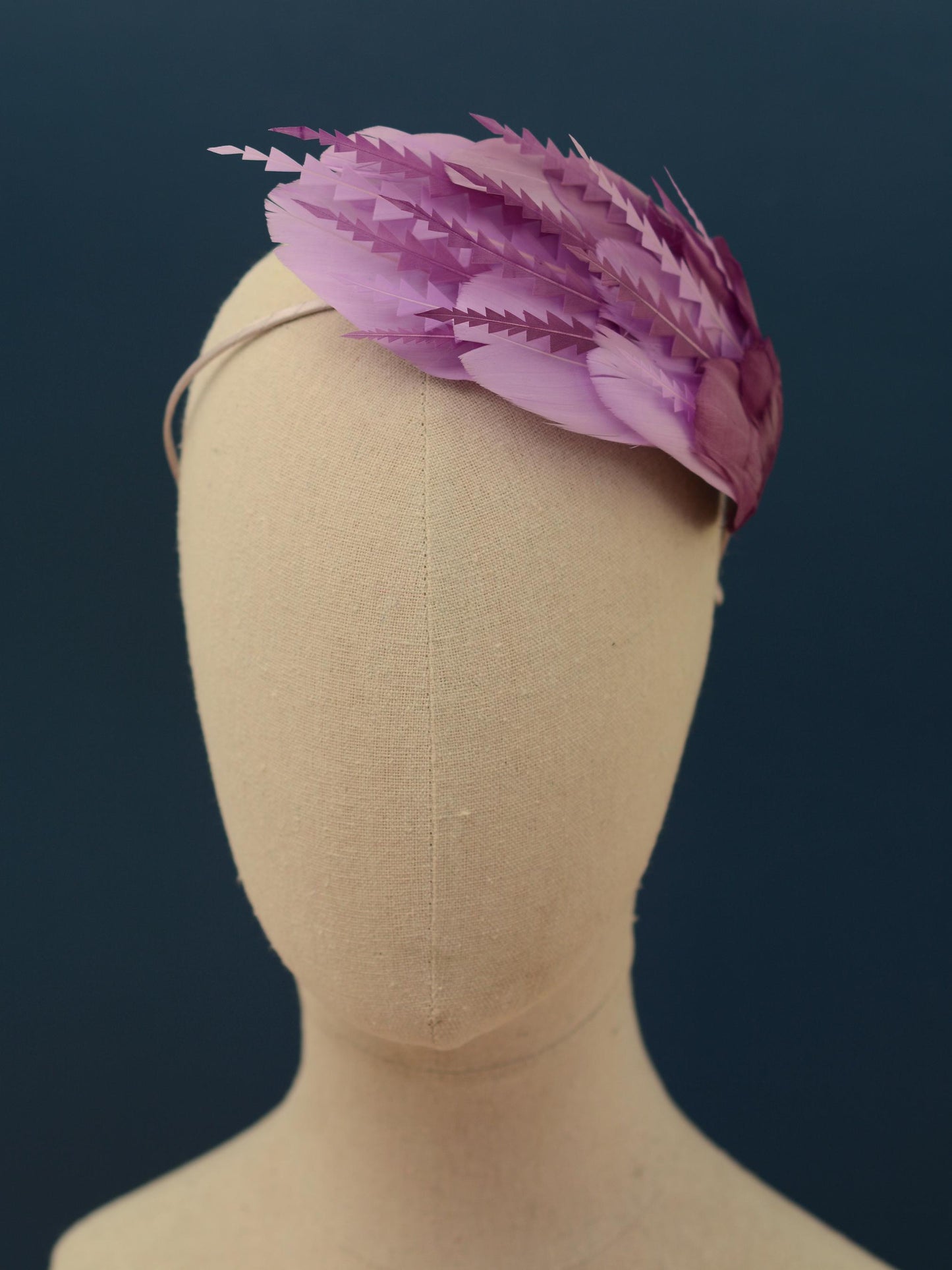 Ombre Lavender and Mauve Purple Feather Fascinator Headband No.016 | Purple Feather Headband | Purple Feather Headpiece