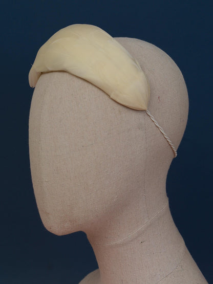 Luxury Ivory Goose Feather Bandeau Headband Fascinator | Feather Hat | Wedding Fascinator