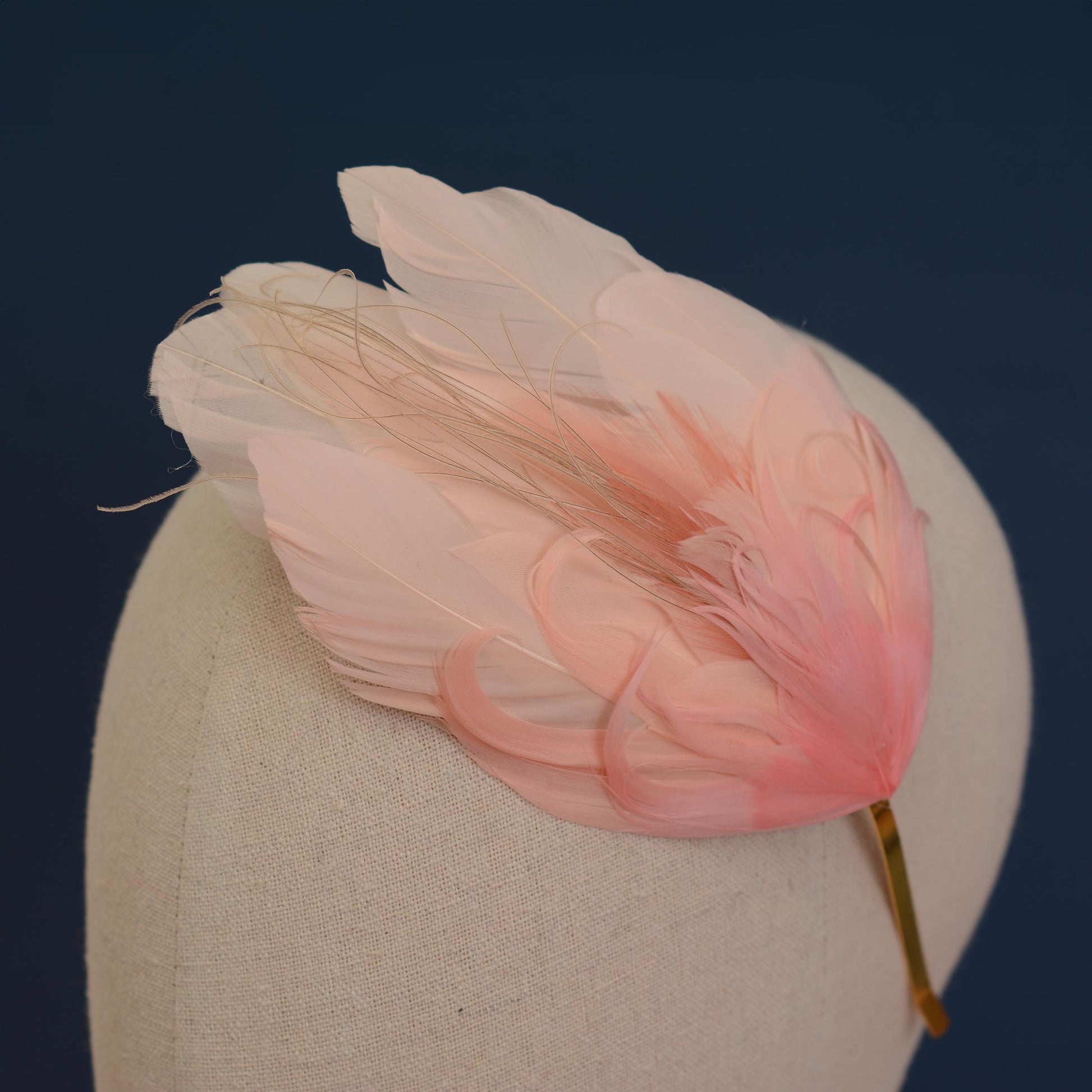 Ombre Blush Pink Feather Fascinator Headband No.008 | Pink Feather Headband | Pink Feather Headpiece