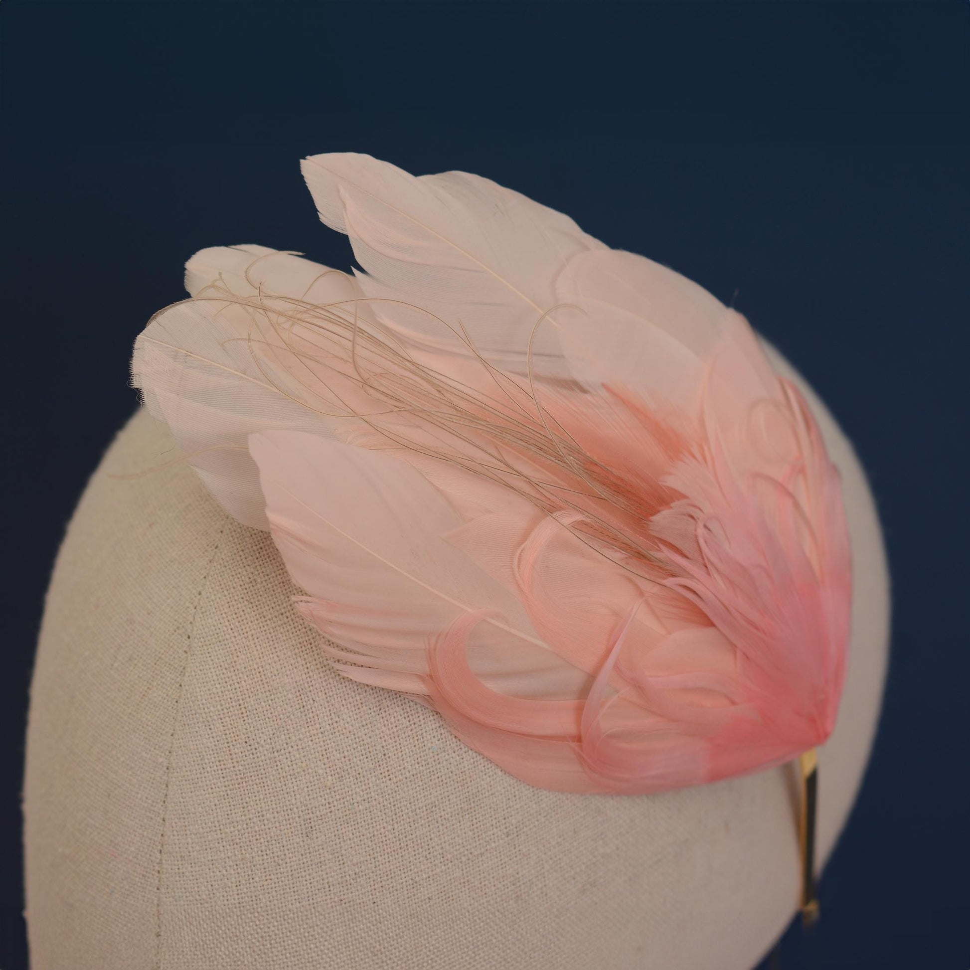 Ombre Blush Pink Feather Fascinator Headband No.008 | Pink Feather Headband | Pink Feather Headpiece