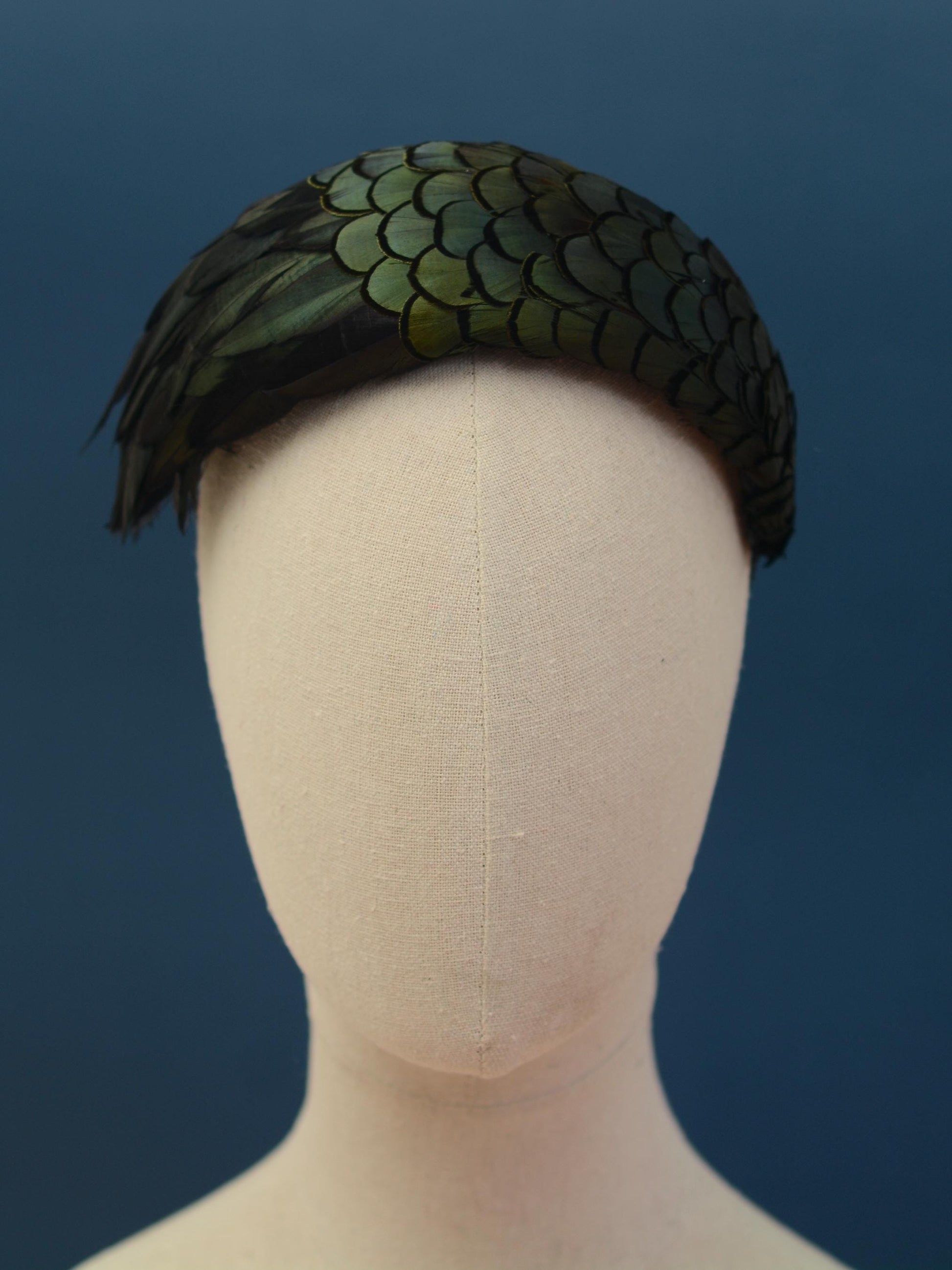Black / Green Pheasant Feather Bandeau Headband Fascinator | Pheasant Feather Hat | Wedding Fascinator